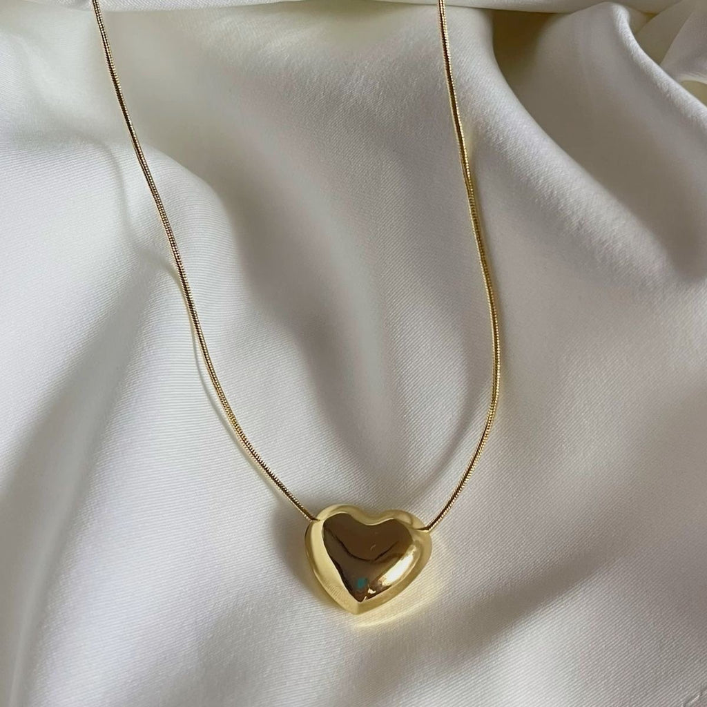 Golden Whisper Heart Necklace