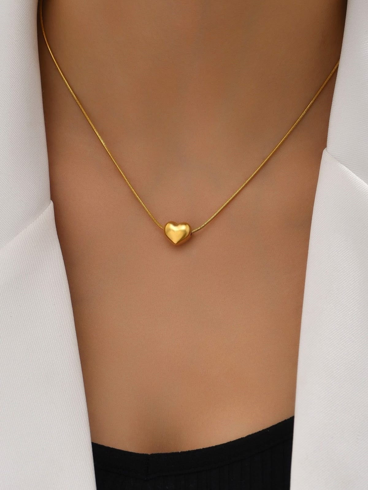 Golden Whisper Heart Necklace