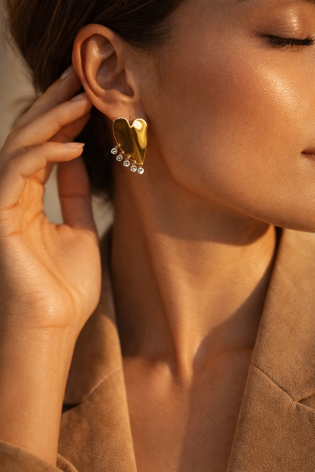 Dewdrop Heart Earring