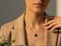 Emerald Glow Charm Necklace