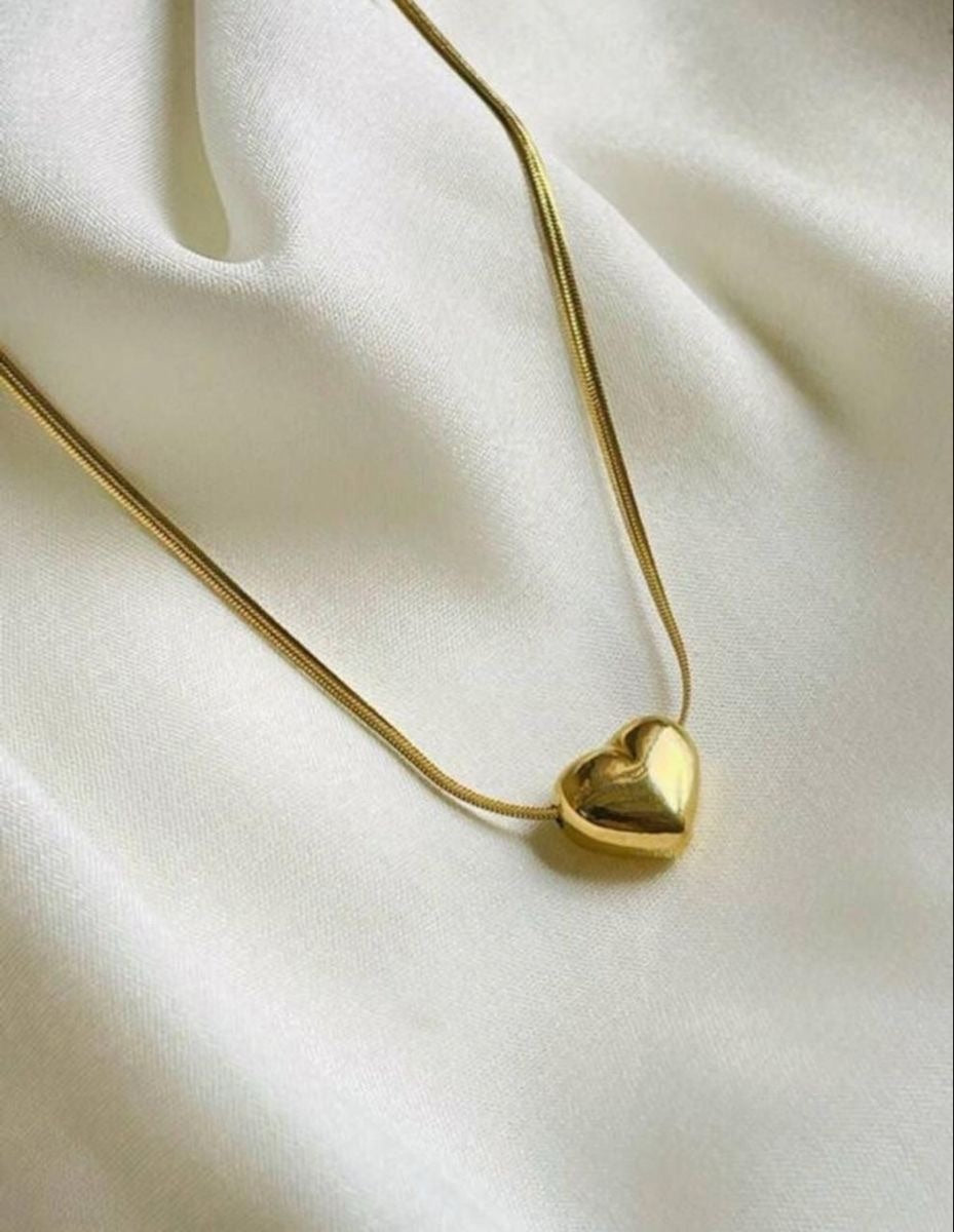 Golden Whisper Heart Necklace