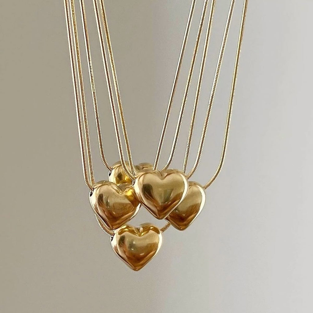 Golden Whisper Heart Necklace