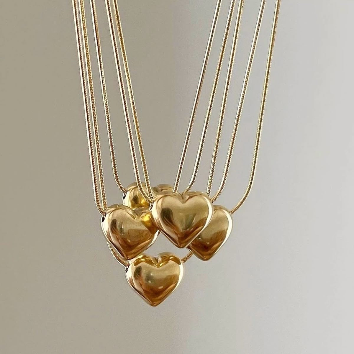 Golden Whisper Heart Necklace